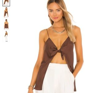 L’Academia Tie-Front Camisole Top